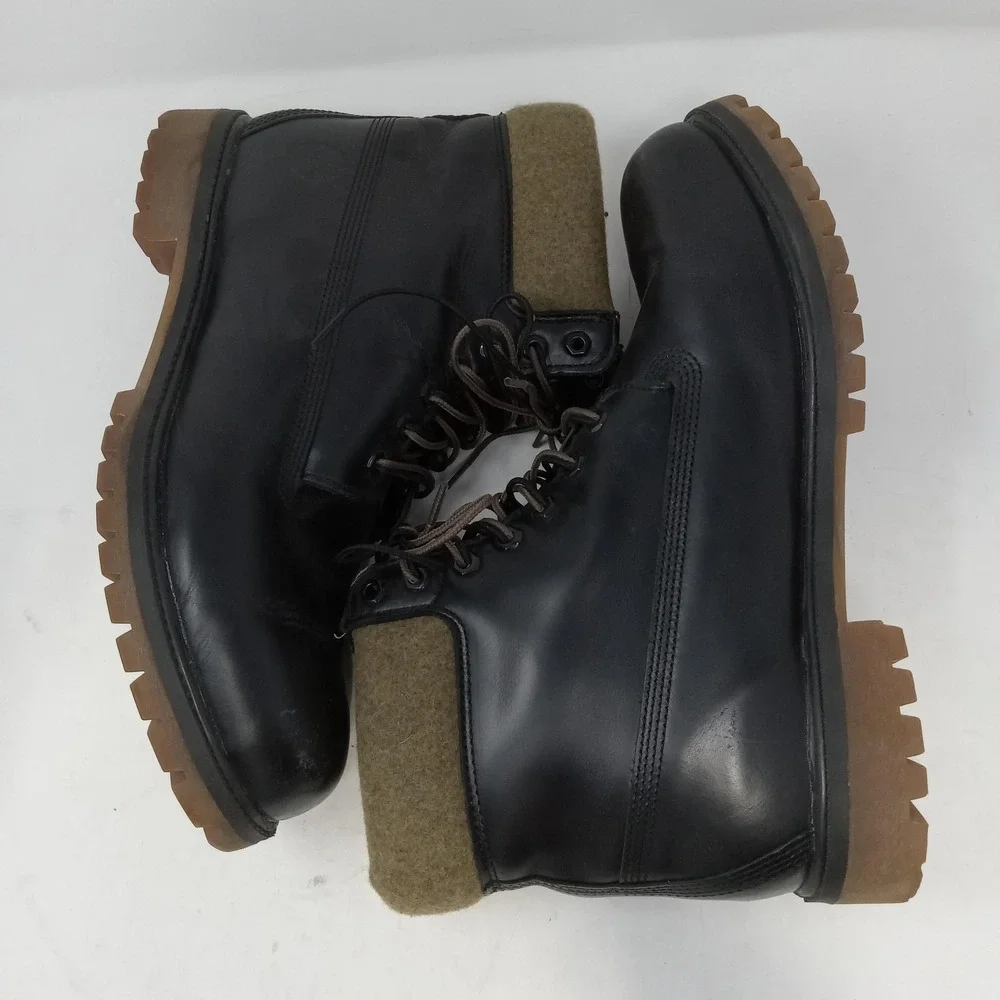Timberland Boots Mens Size 13 Black Leather Hainsworth‎ Insulated Winter Snow